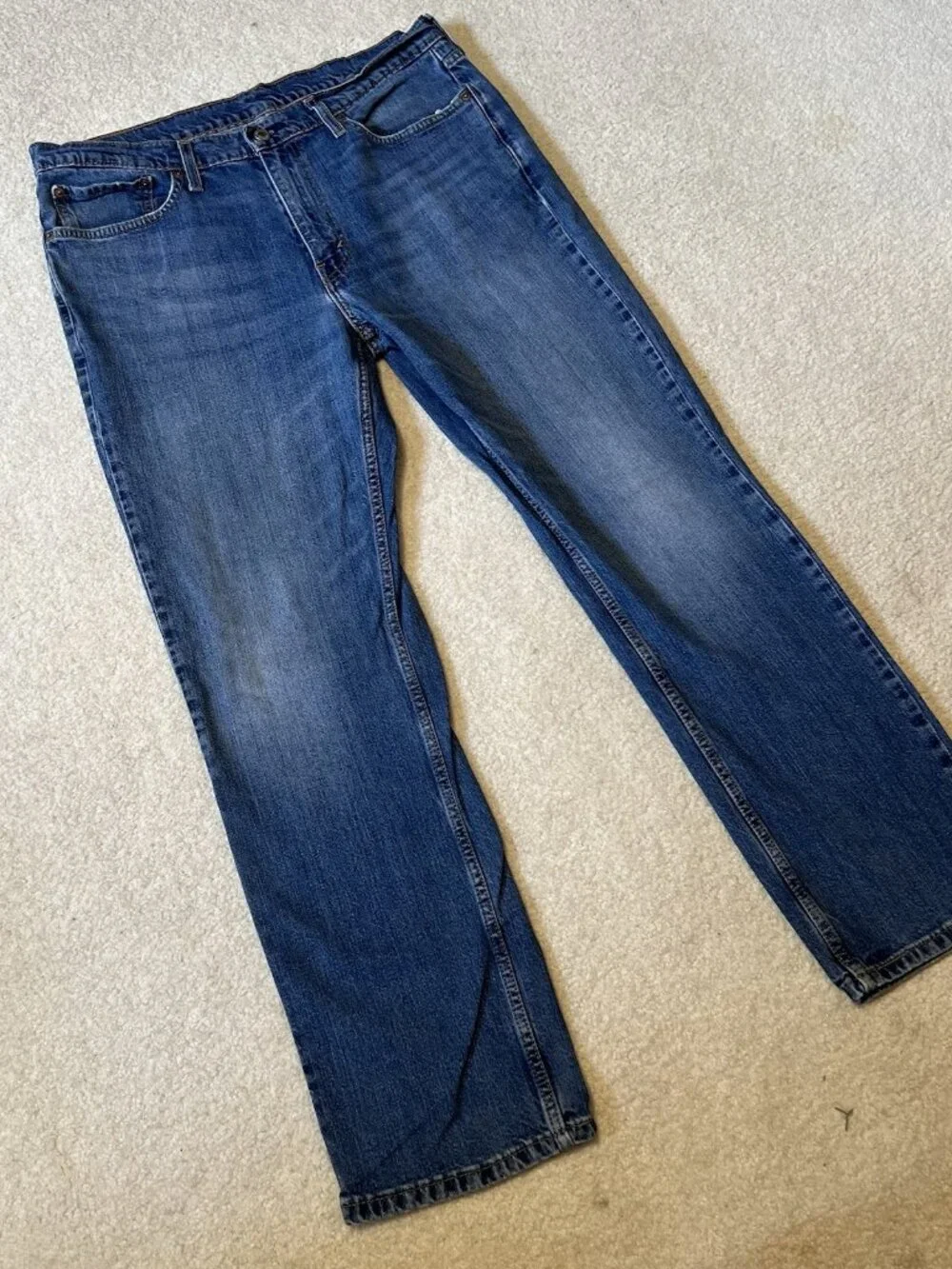Levi's 514 Straight Fit Jeans 36x30 Medium Wash Denim